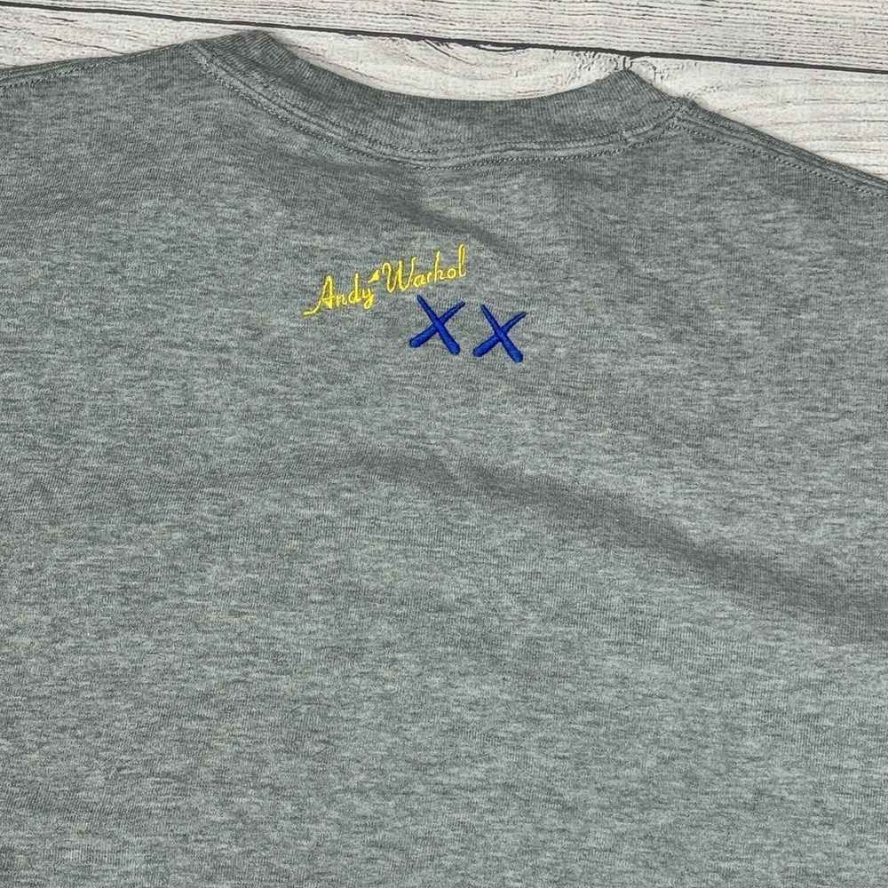 Uniqlo UT KAWS x Andy Warhol Men's Sweatshirt Gray Banana Graphic Medium - Picture 4 of 5